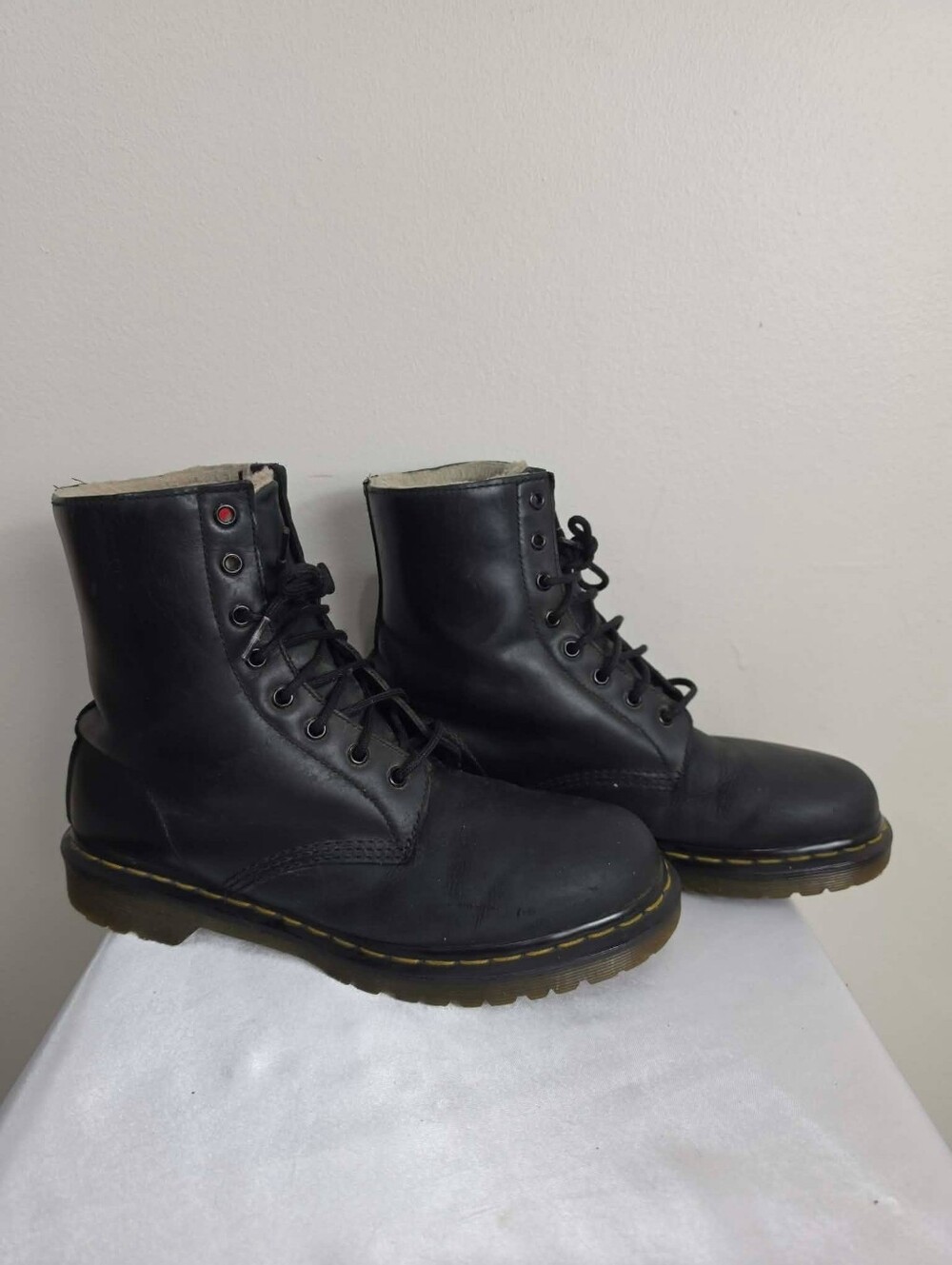 Dr. Martens 1460 Serena Faux Fur Lined Lace Up Combat Boots